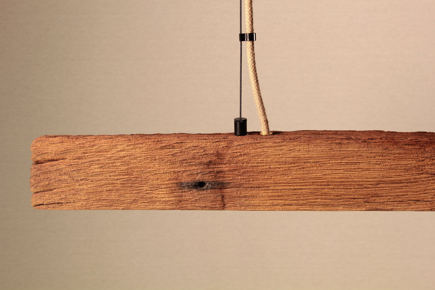 LED lampe de table à manger - fait main pièce unique - 119cm poutre en chêne 2