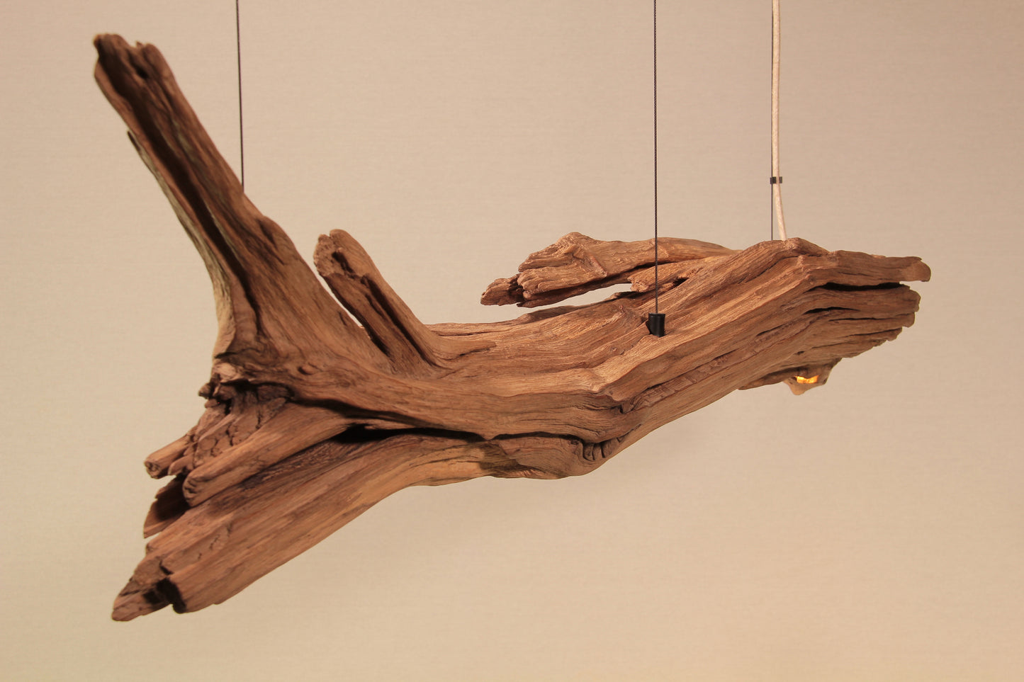Dining table lamp - handmade unique piece - 119cm oak branch