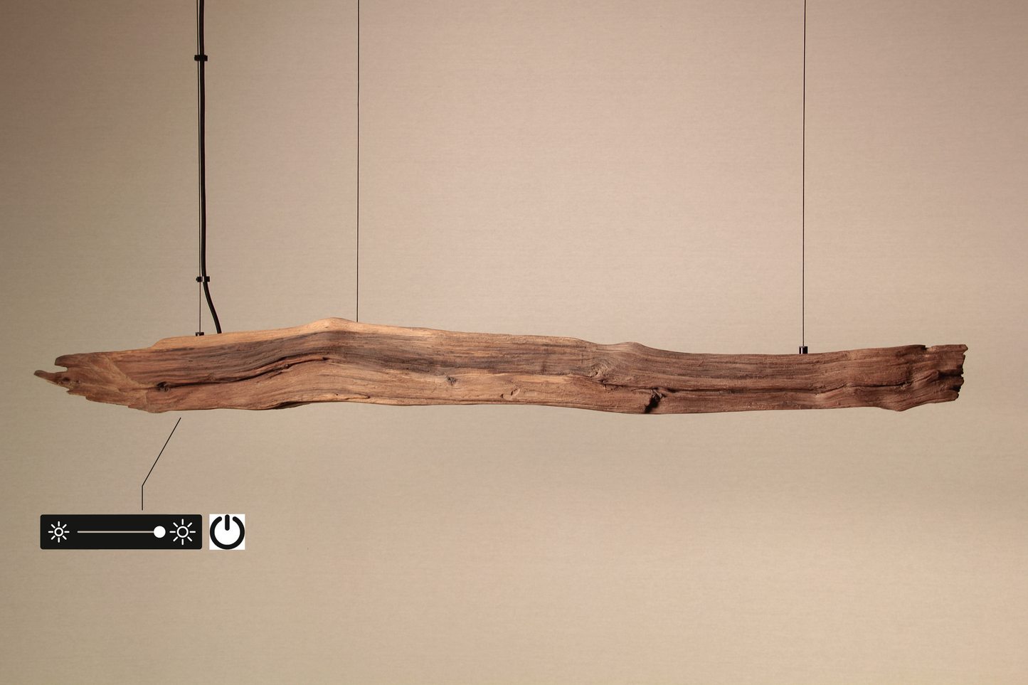Dining table lamp / LED strip / 133 cm oak branch