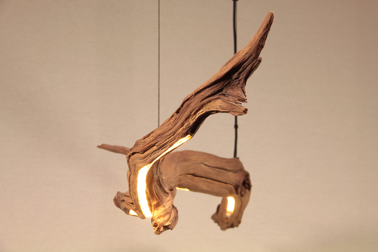 LED lampada da tavolo da pranzo - pezzo unico fatto a mano - 138cm ramo di quercia