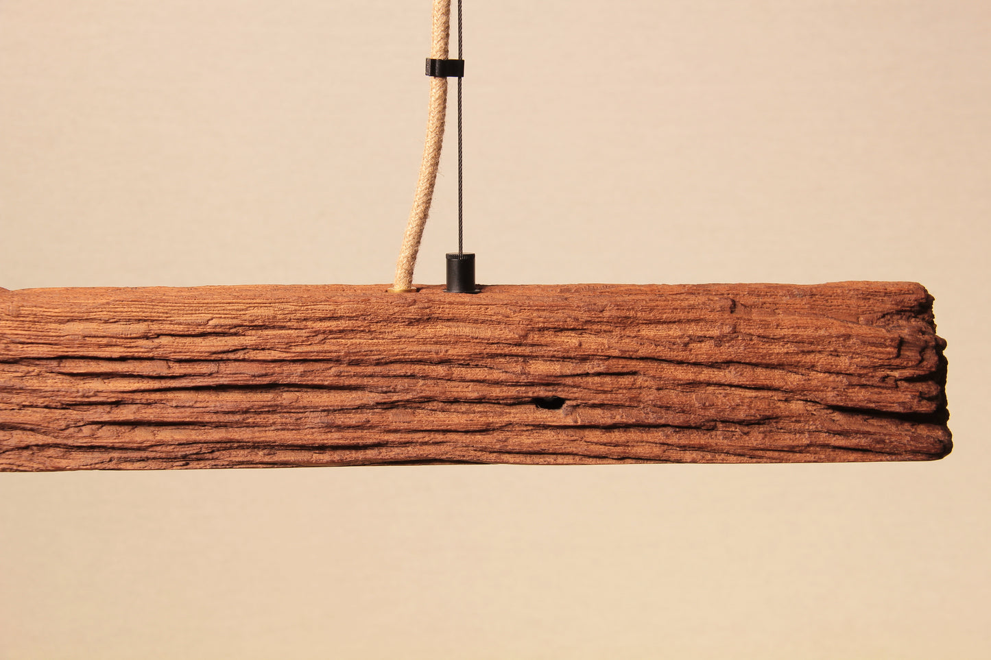 LED lampe de table à manger - fait main pièce unique - 119cm poutre en chêne 2
