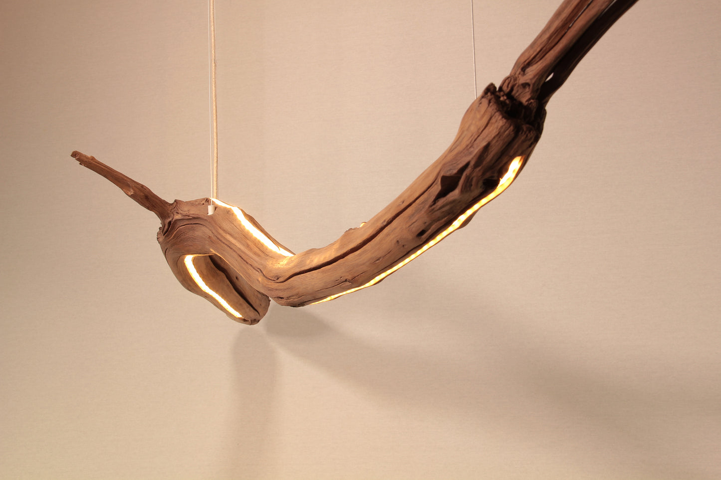 Dining table lamp / LED strip / 181 cm oak branch