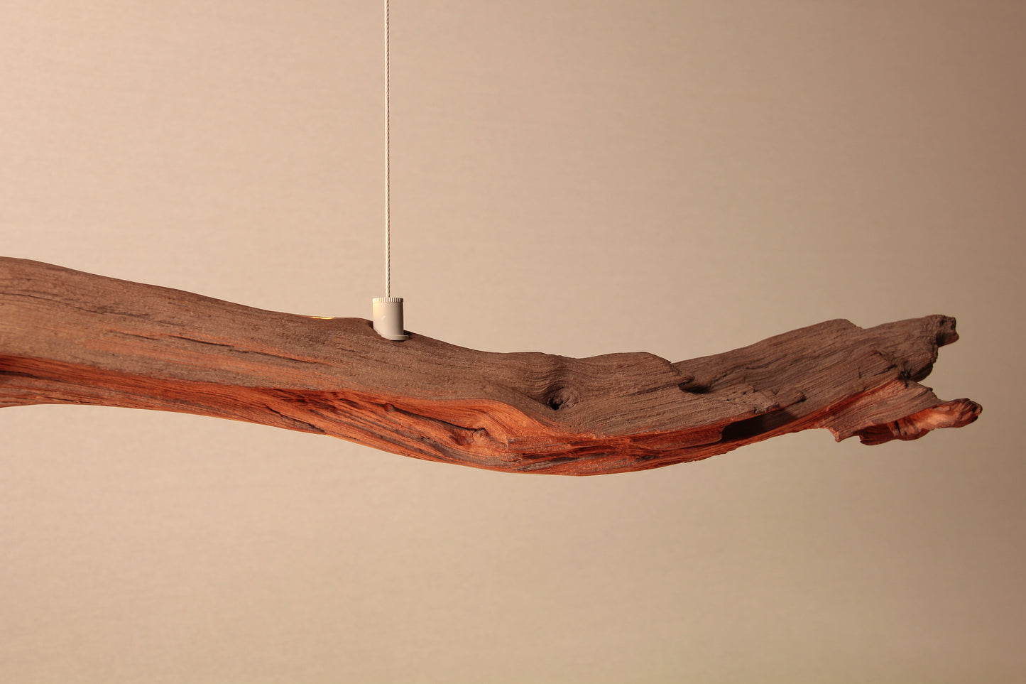 LED-Esstischleuchte - handgefertigtes Unikat - 174cm Eichenast