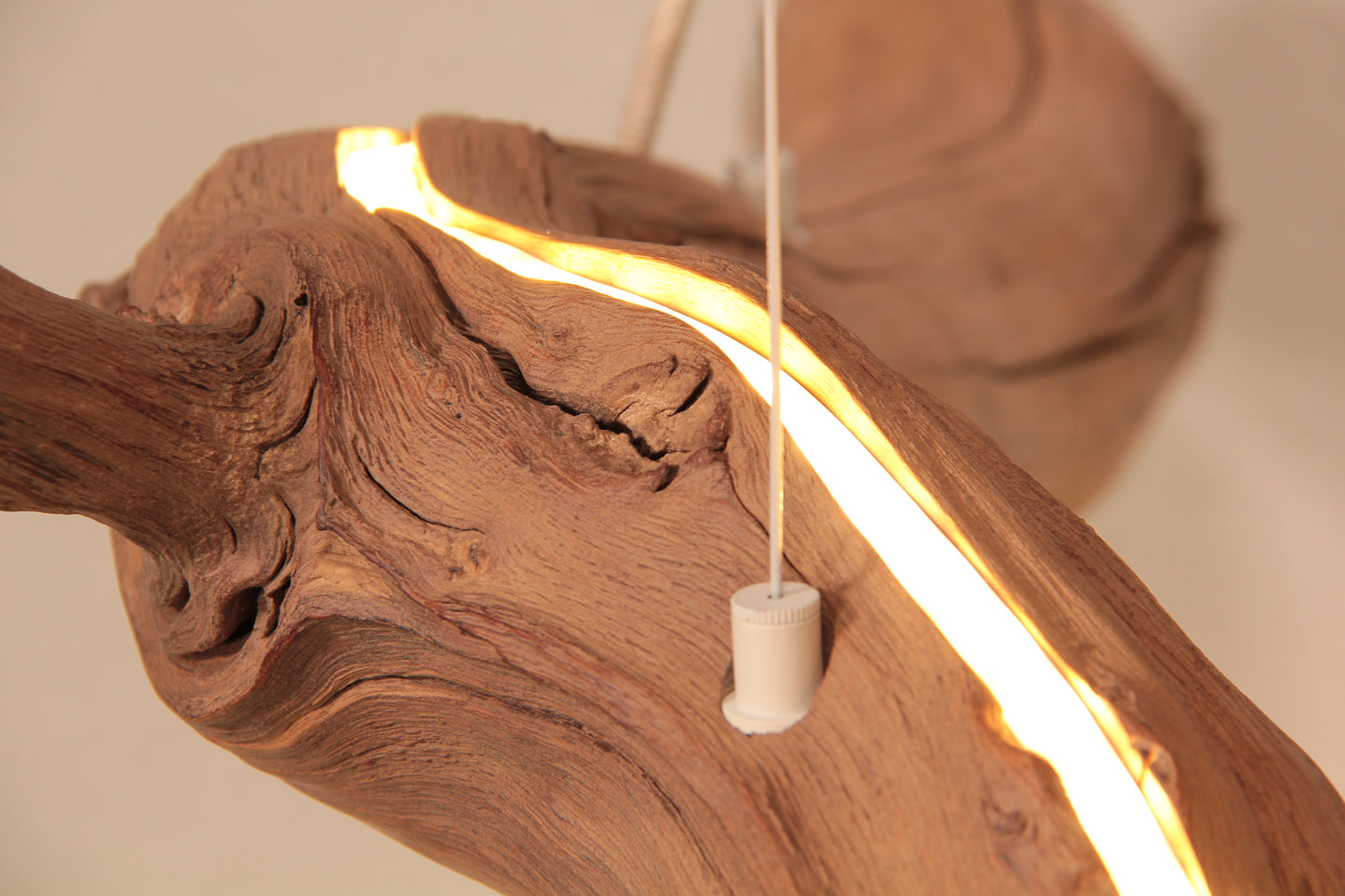 Dining table lamp / LED strip / 181 cm oak branch