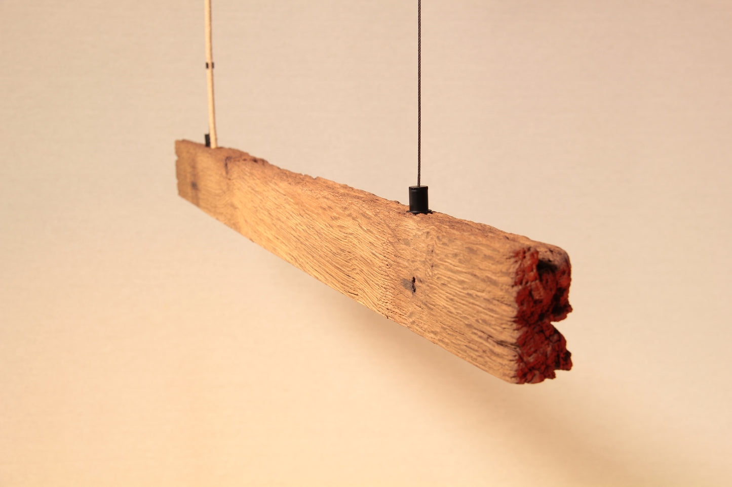 LED lampe de table à manger - fait main pièce unique - 119cm poutre en chêne 2