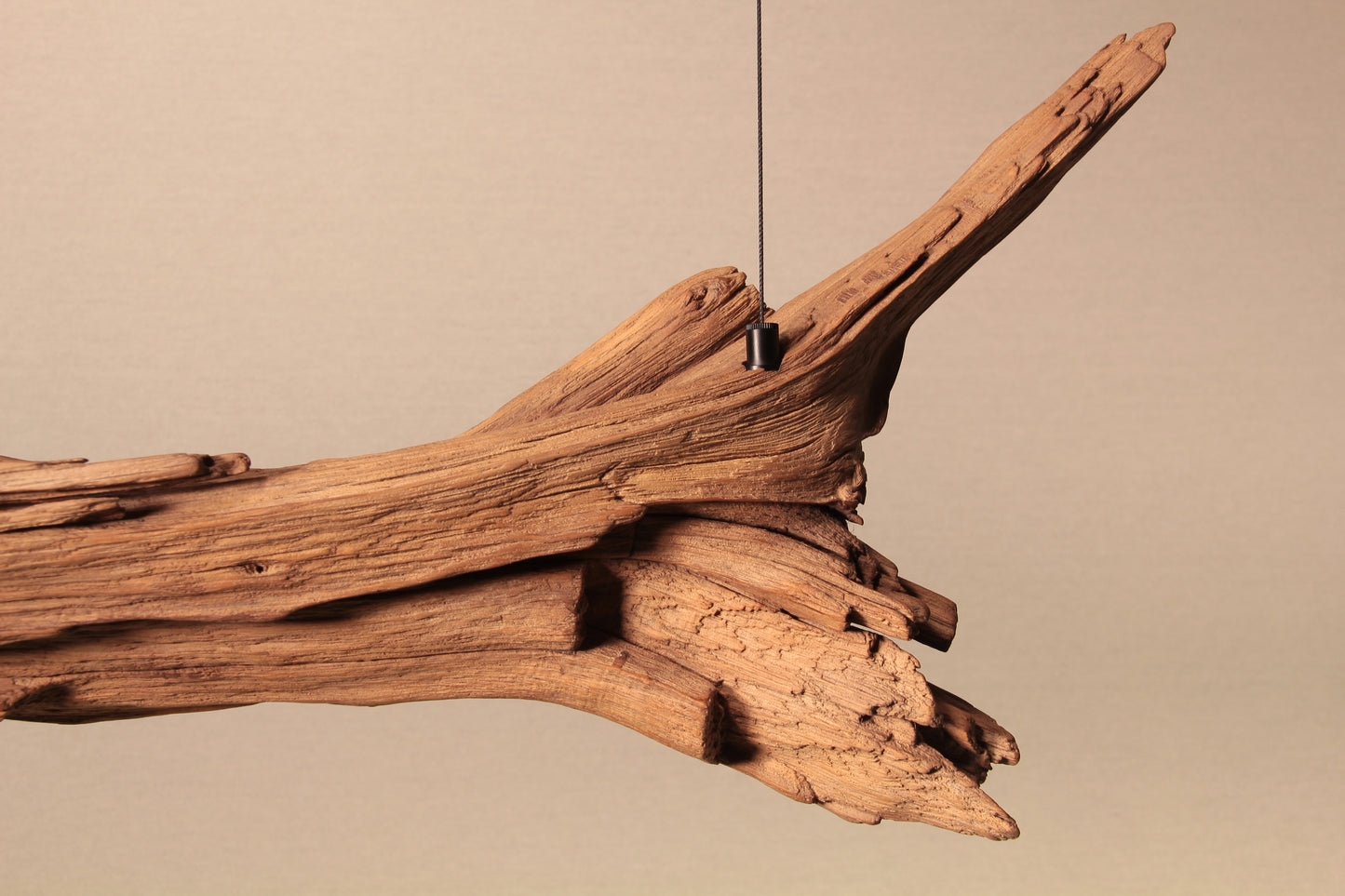 Dining table lamp - handmade unique piece - 119cm oak branch