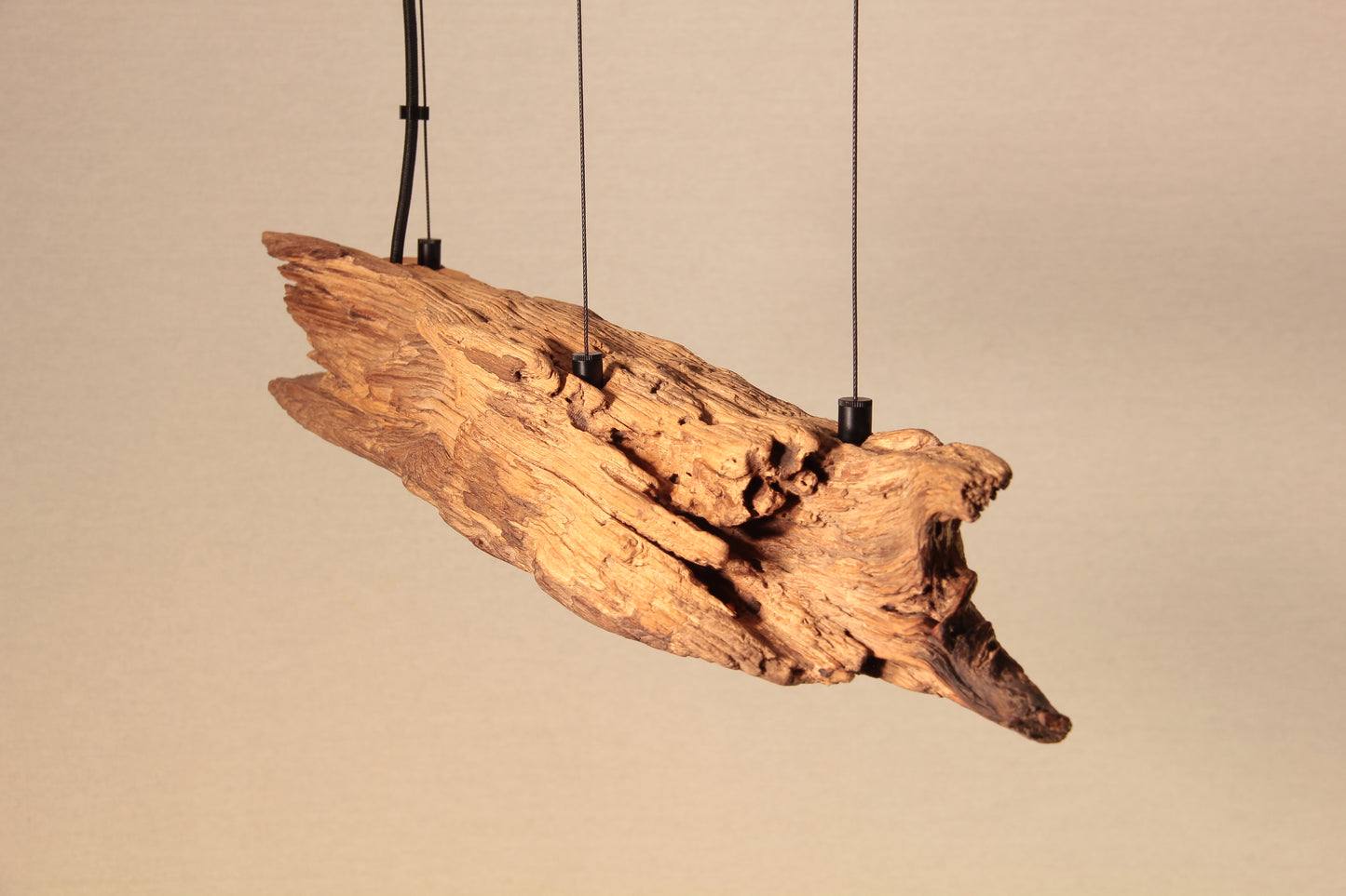 Dining table lamp - handmade unique piece - 80cm oak beam