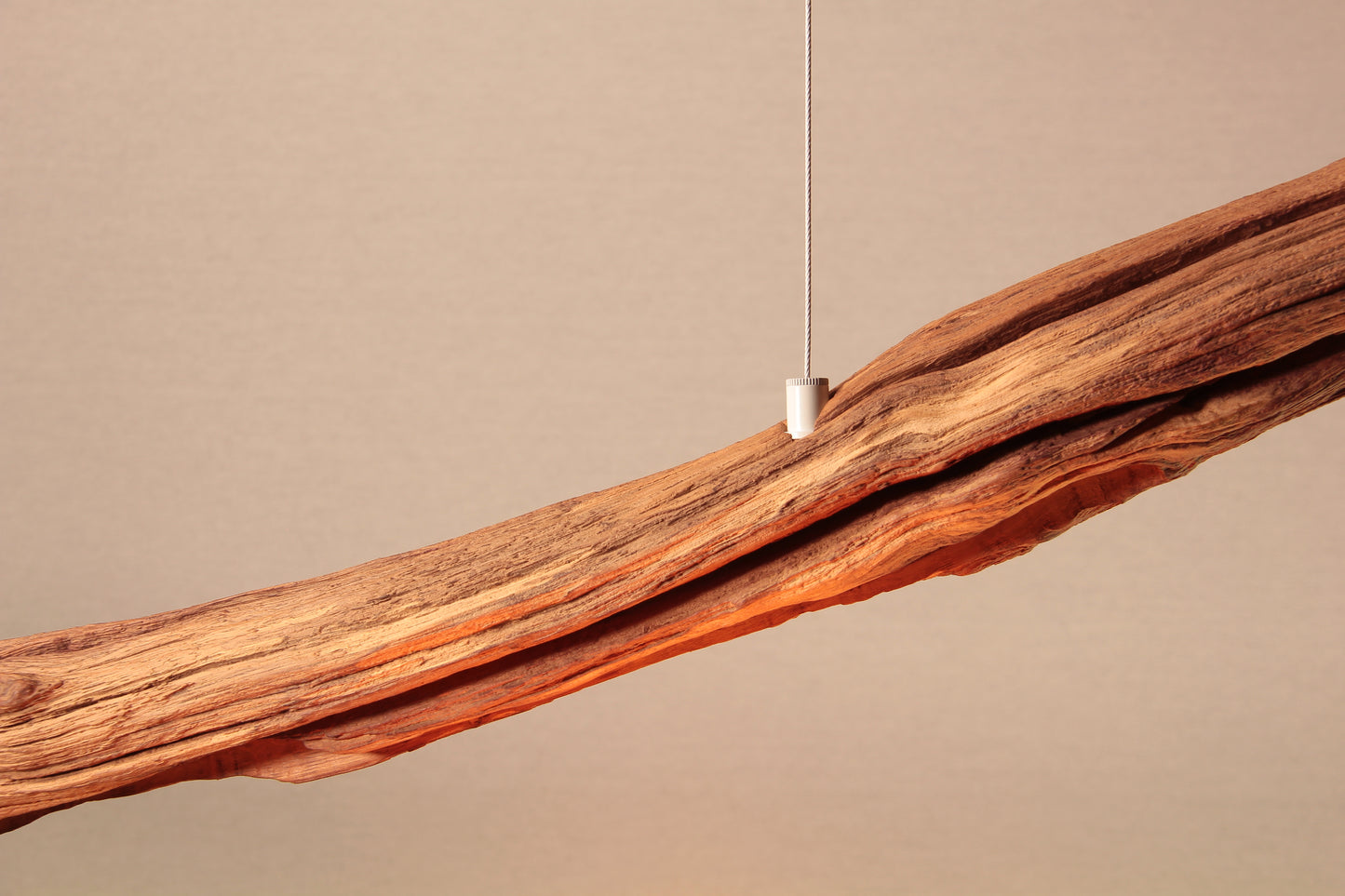 Dining table lamp - handmade unique piece - 135cm oak branch