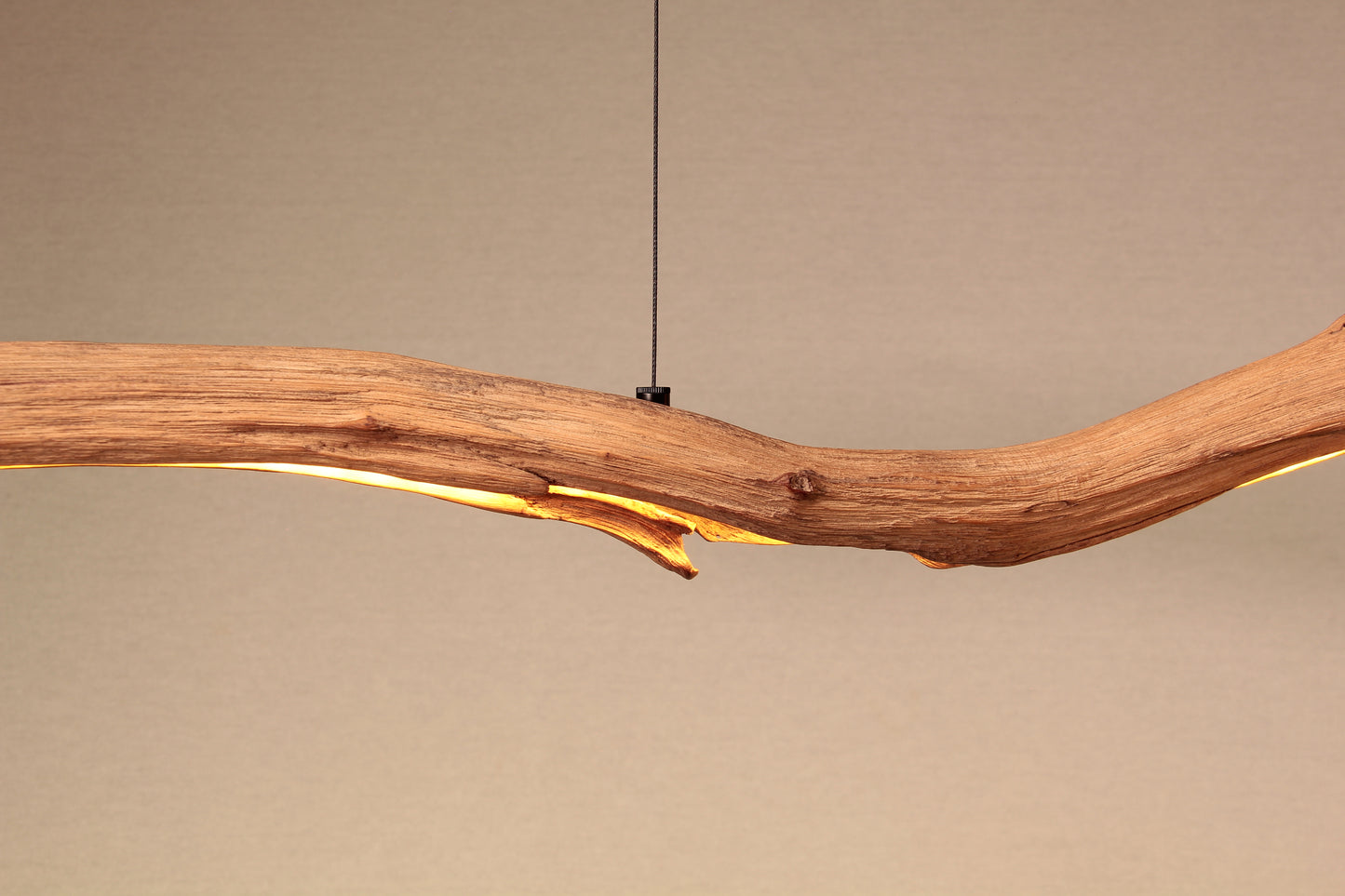 Lampe de table - fait main pièce unique - 153cm branche de chêne