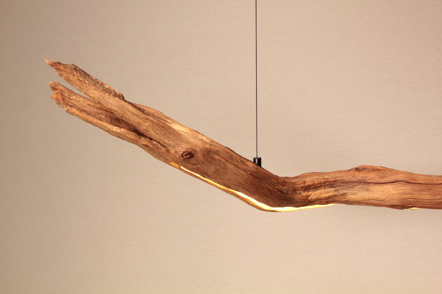 Dining table lamp - handmade unique piece - 160cm oak branch