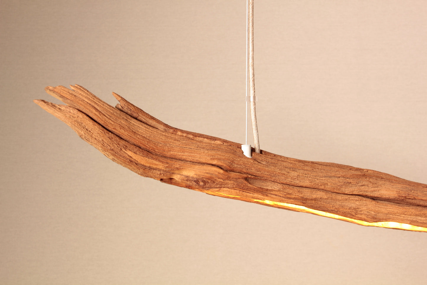 Dining table lamp - handmade unique piece - 135cm oak branch
