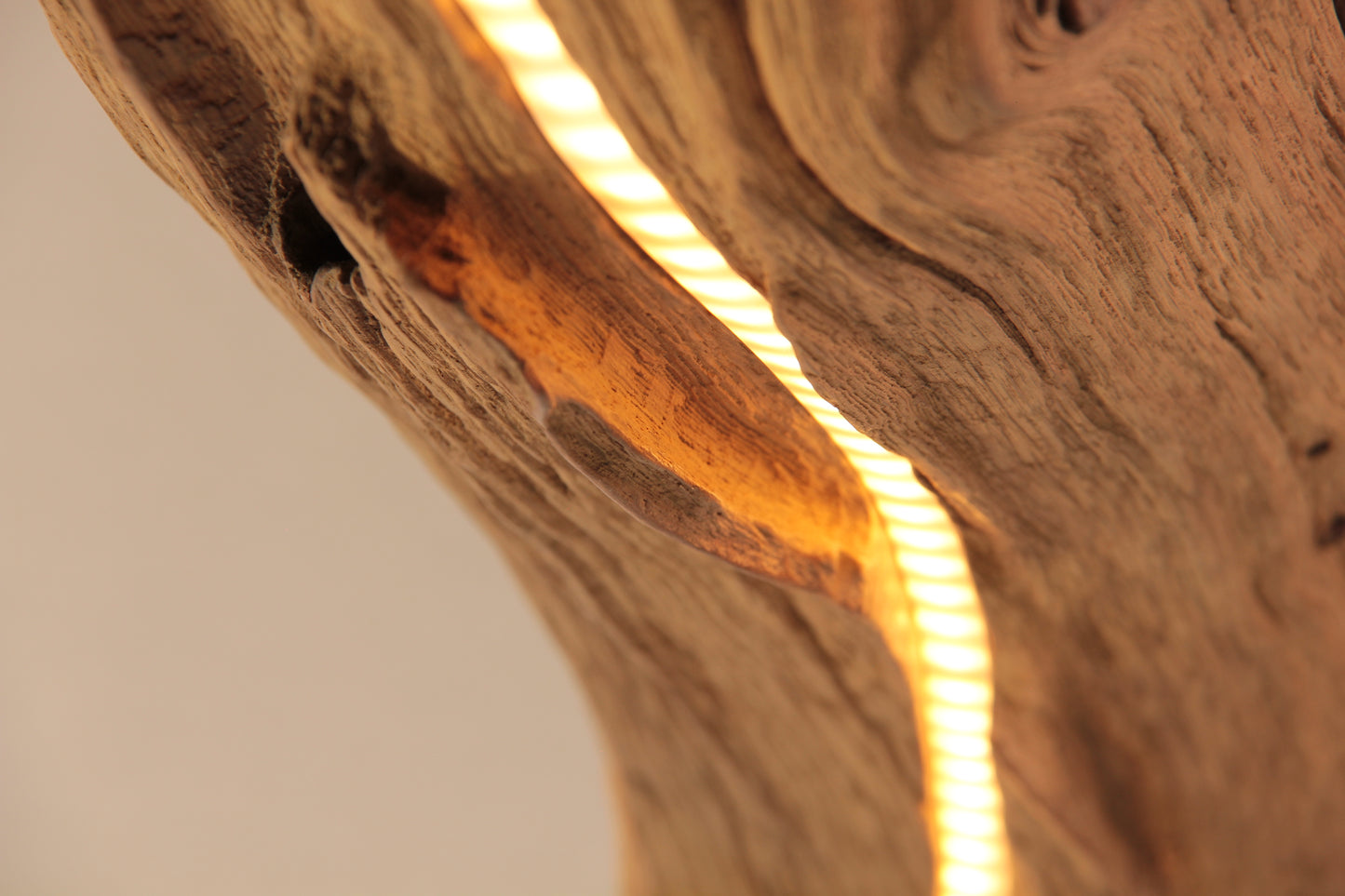 Dining table lamp - handmade unique piece - 119cm oak branch