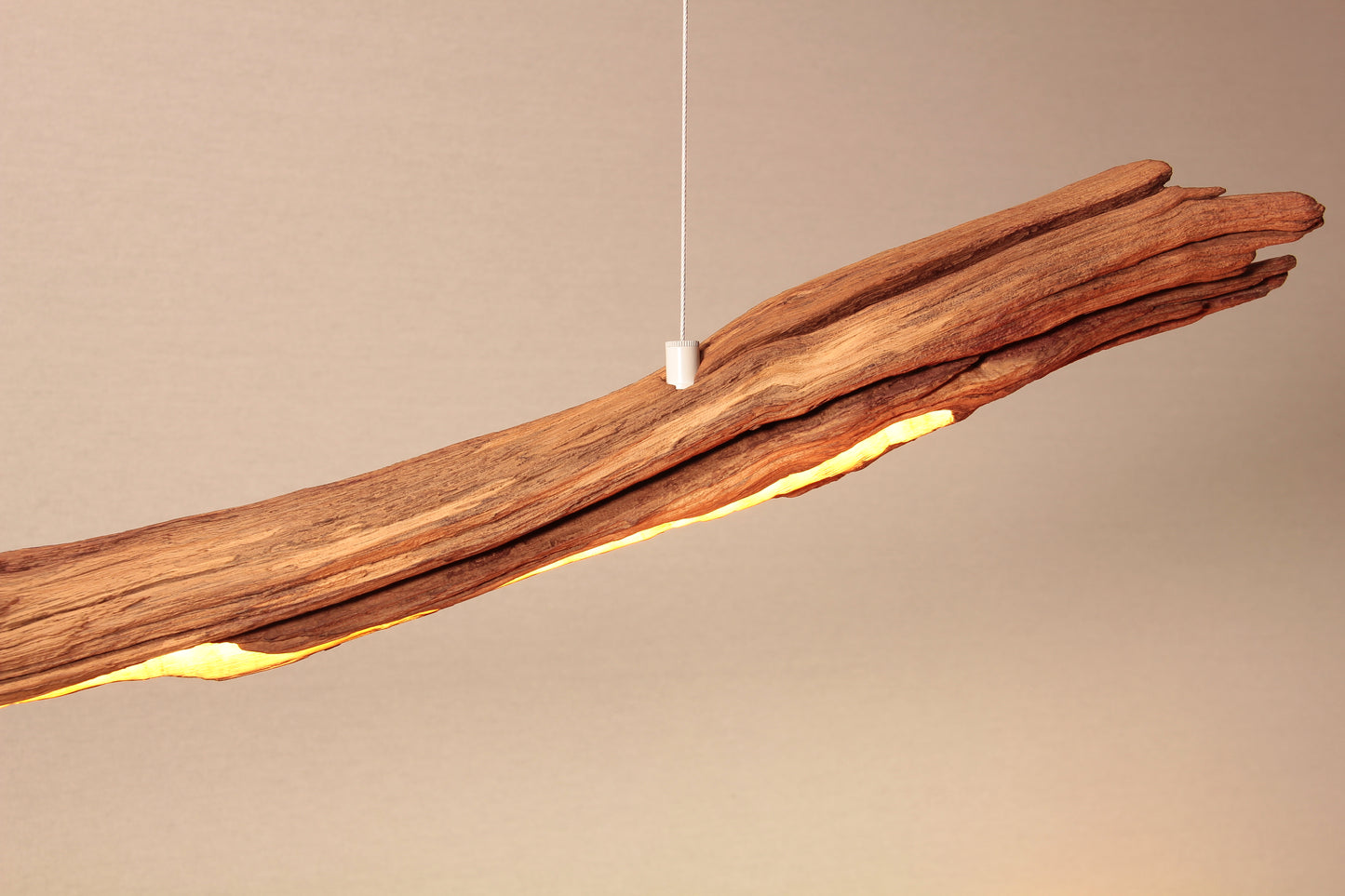 Dining table lamp - handmade unique piece - 135cm oak branch