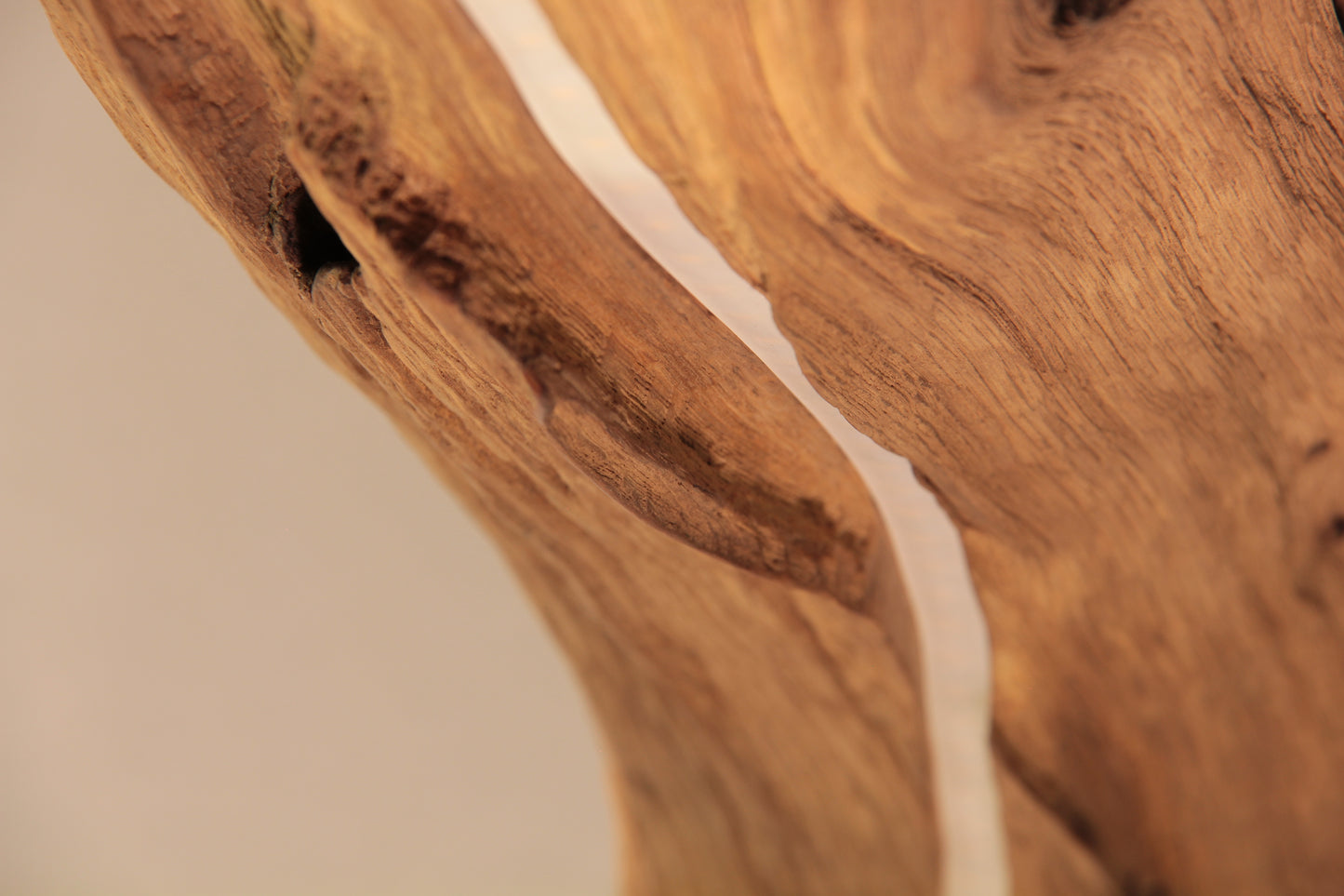 Dining table lamp - handmade unique piece - 119cm oak branch