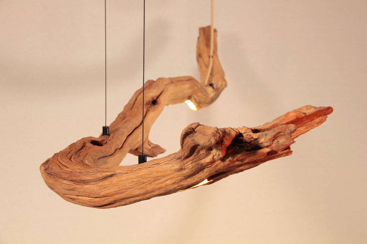 Dining table lamp - handmade unique piece - 160cm oak branch