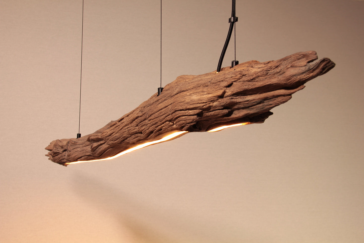 Dining table lamp / LED strip / 133 cm oak branch