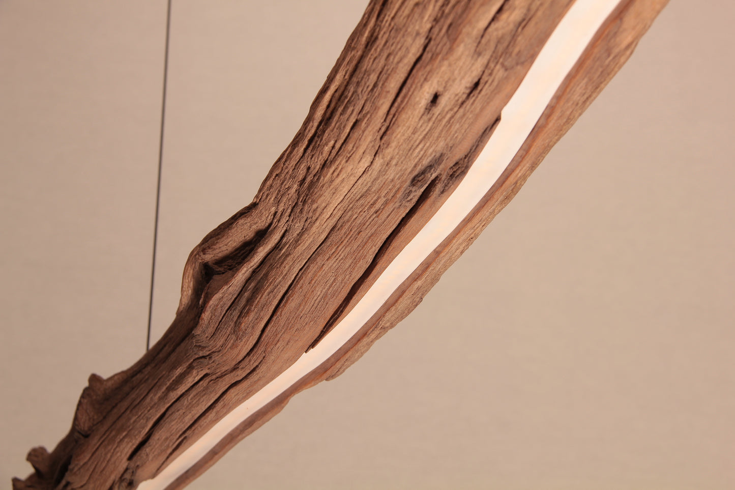 Dining table lamp / LED strip / 133 cm oak branch