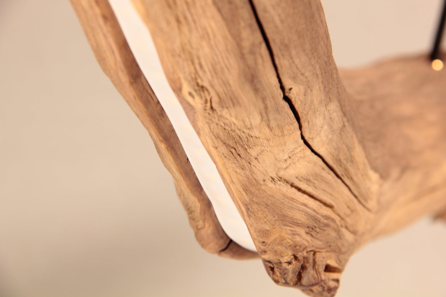 LED lampe de table à manger - fait main pièce unique - 125cm branche de chêne