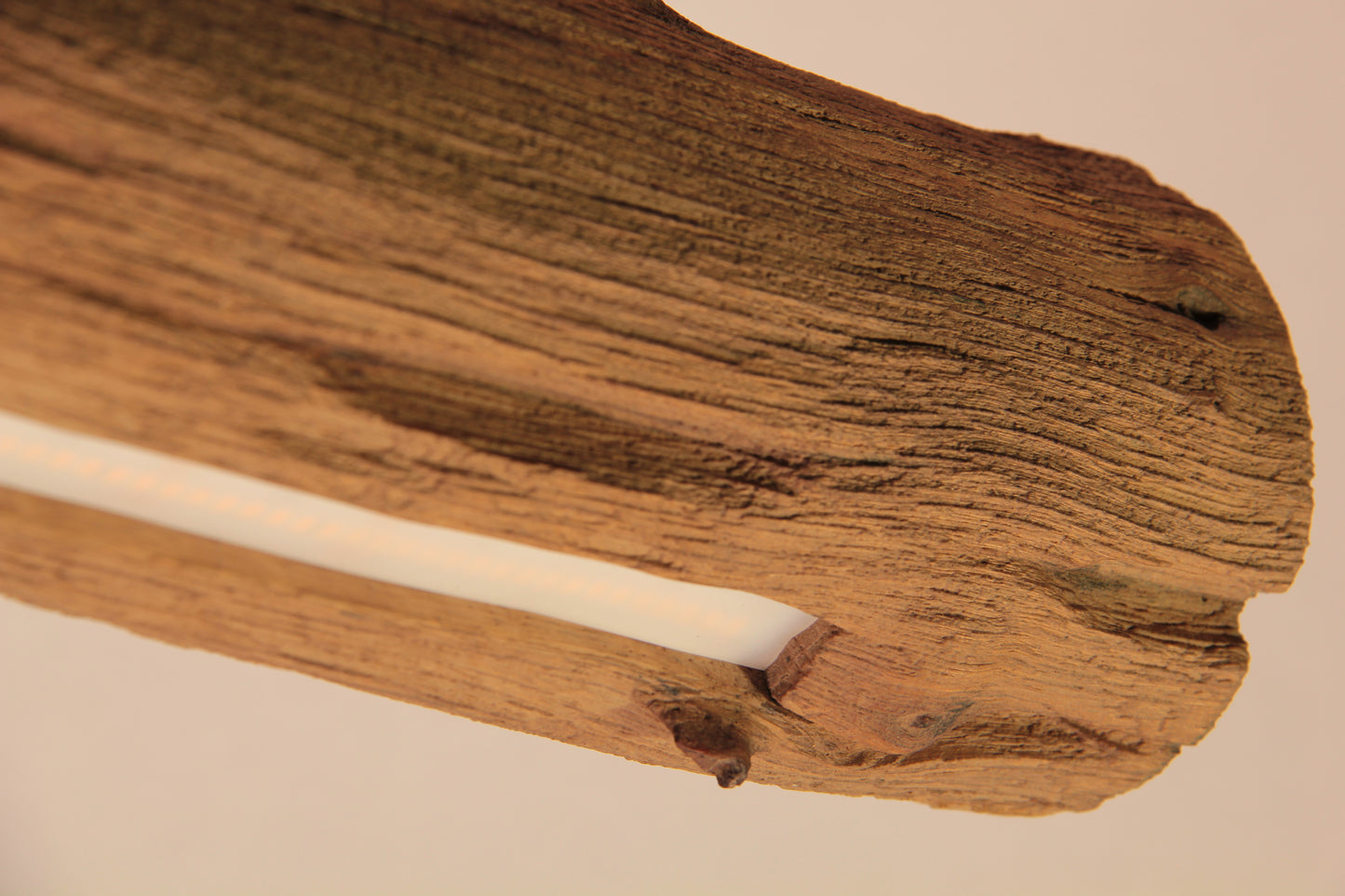 LED lampe de table à manger - fait main pièce unique - 99cm branche de chêne