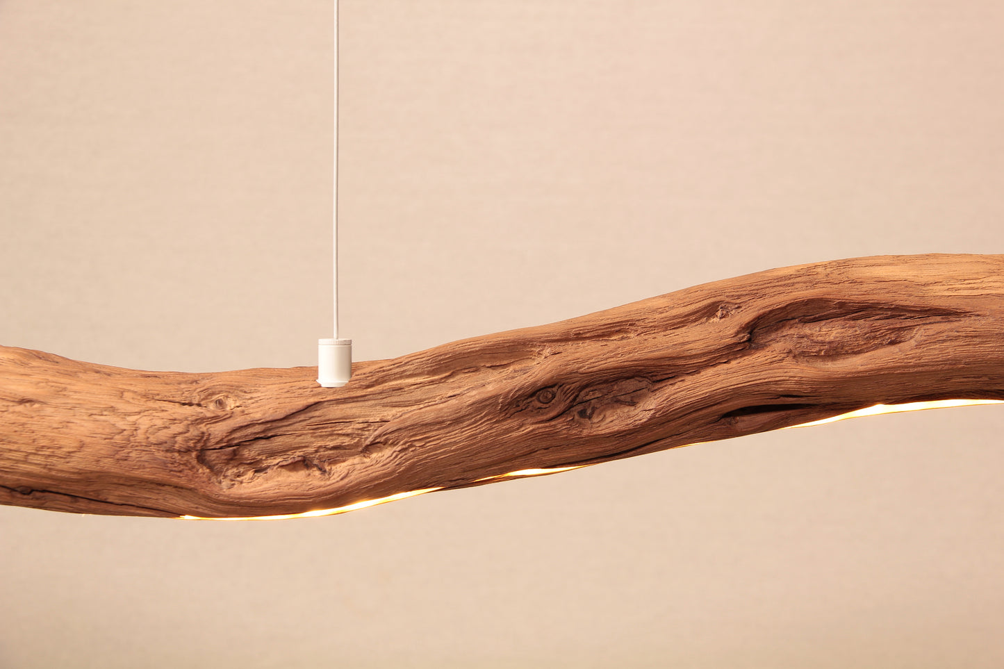 LED lampada da tavolo da pranzo - pezzo unico fatto a mano - 166cm ramo di quercia