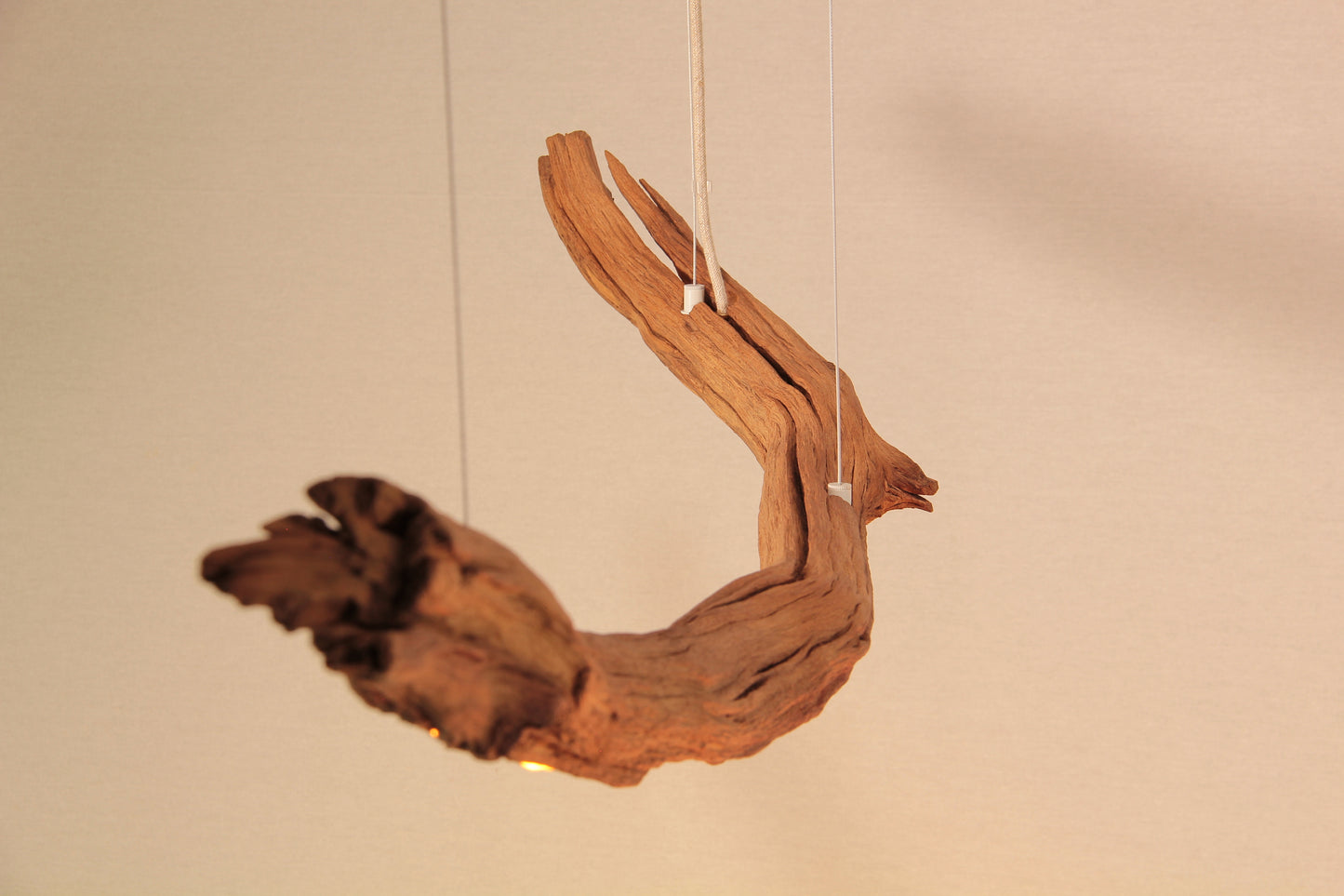 Dining table lamp - handmade unique piece - 135cm oak branch