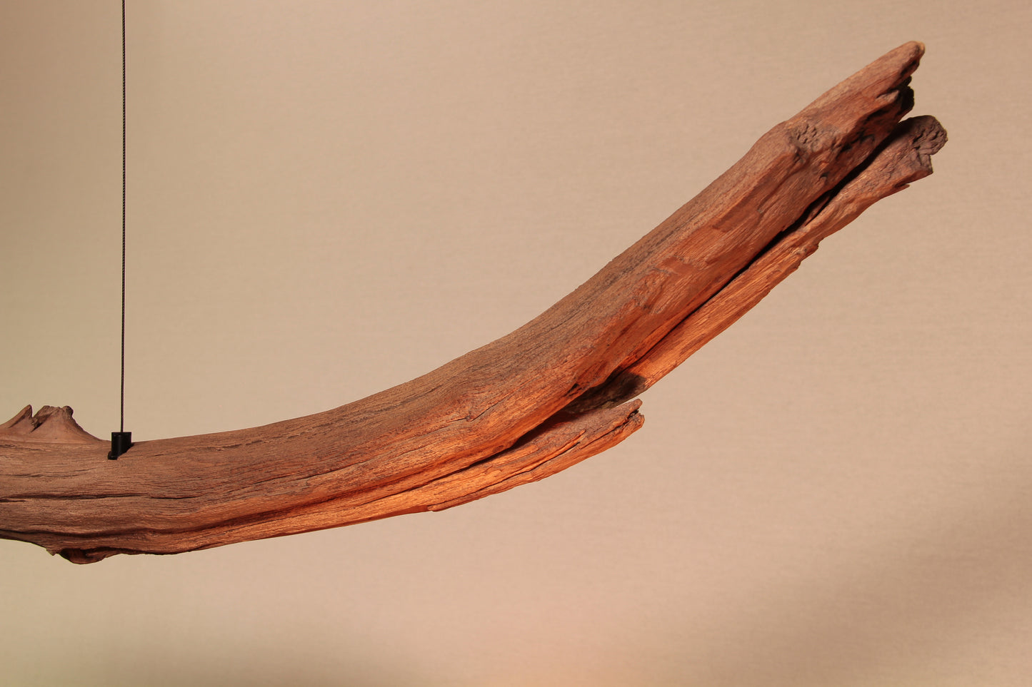 LED-Esstischleuchte - handgefertigtes Unikat - 240cm Eichenast