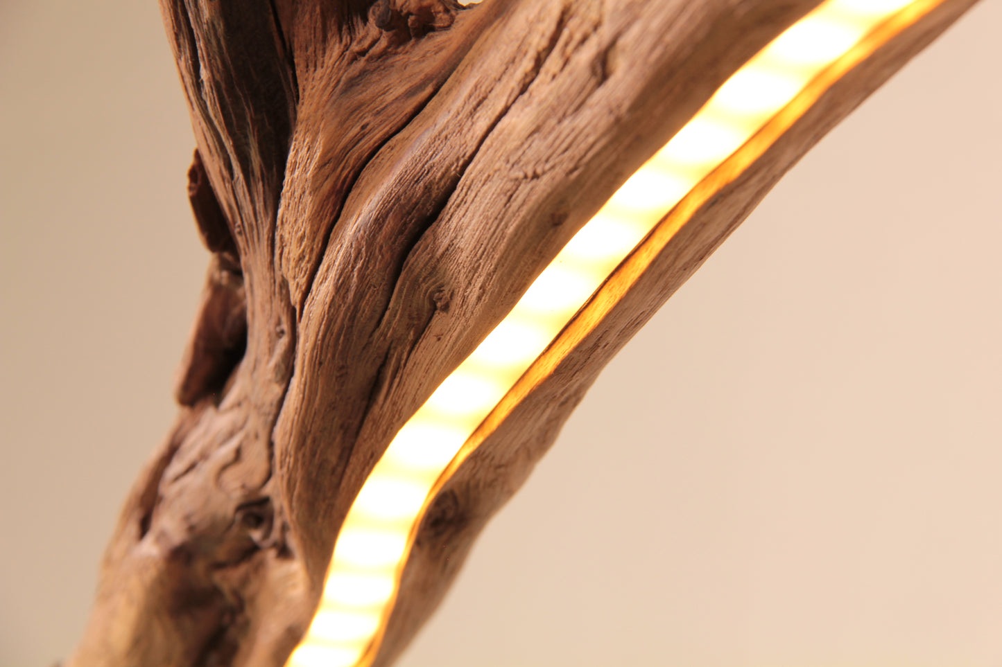 LED lampada da tavolo da pranzo - pezzo unico fatto a mano - 166cm ramo di quercia