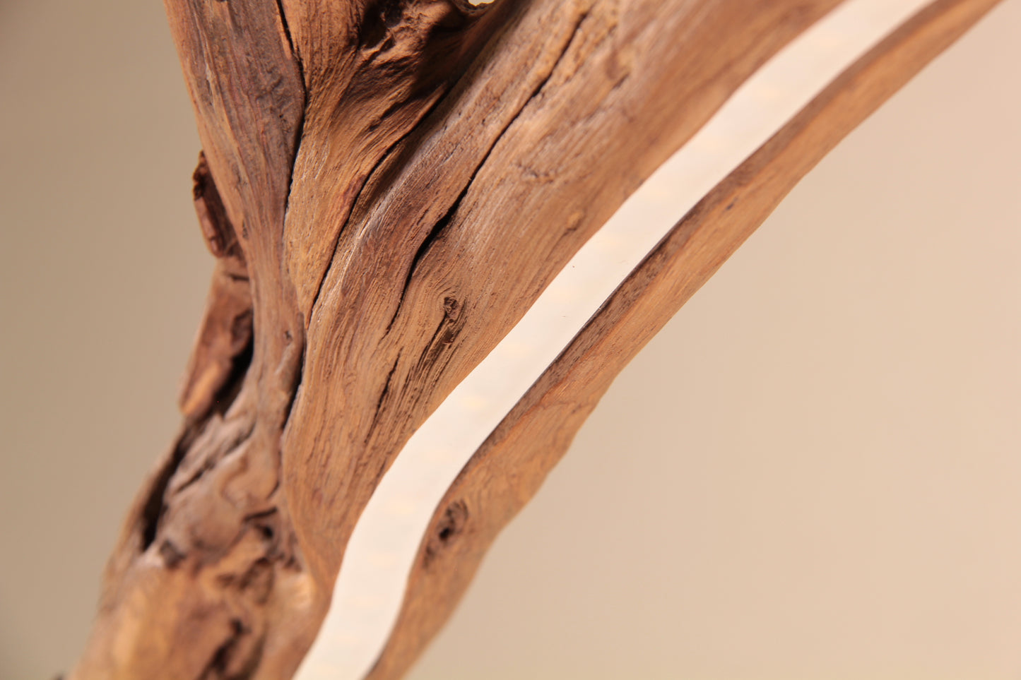 LED lampada da tavolo da pranzo - pezzo unico fatto a mano - 166cm ramo di quercia