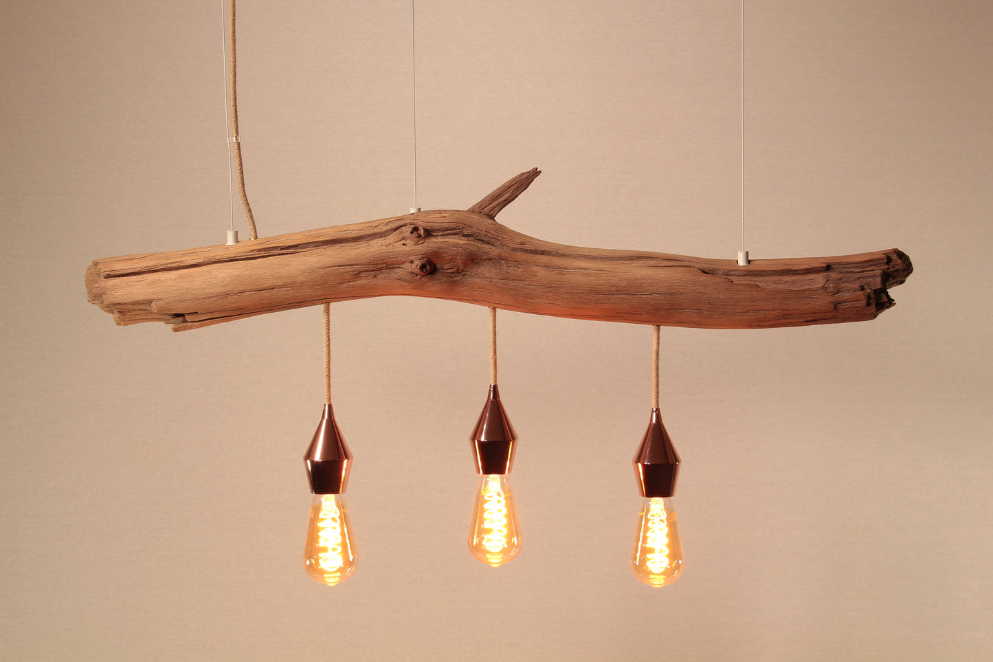 Dining table lamp / 98 cm oak branch / "The Märkische Minitaurus"