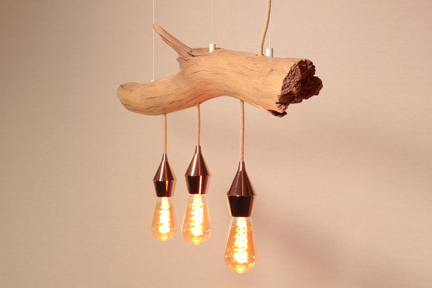 Dining table lamp / 98 cm oak branch / "The Märkische Minitaurus"