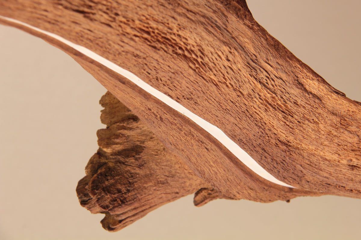 LED dining table lamp - handmade unique piece - 105cm oak branch