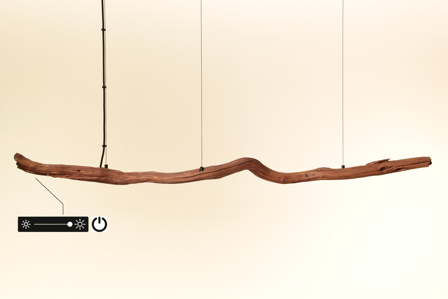 Dining Table Lamp - Handcrafted One-of-a-Kind Piece - 146 cm Oak Branch