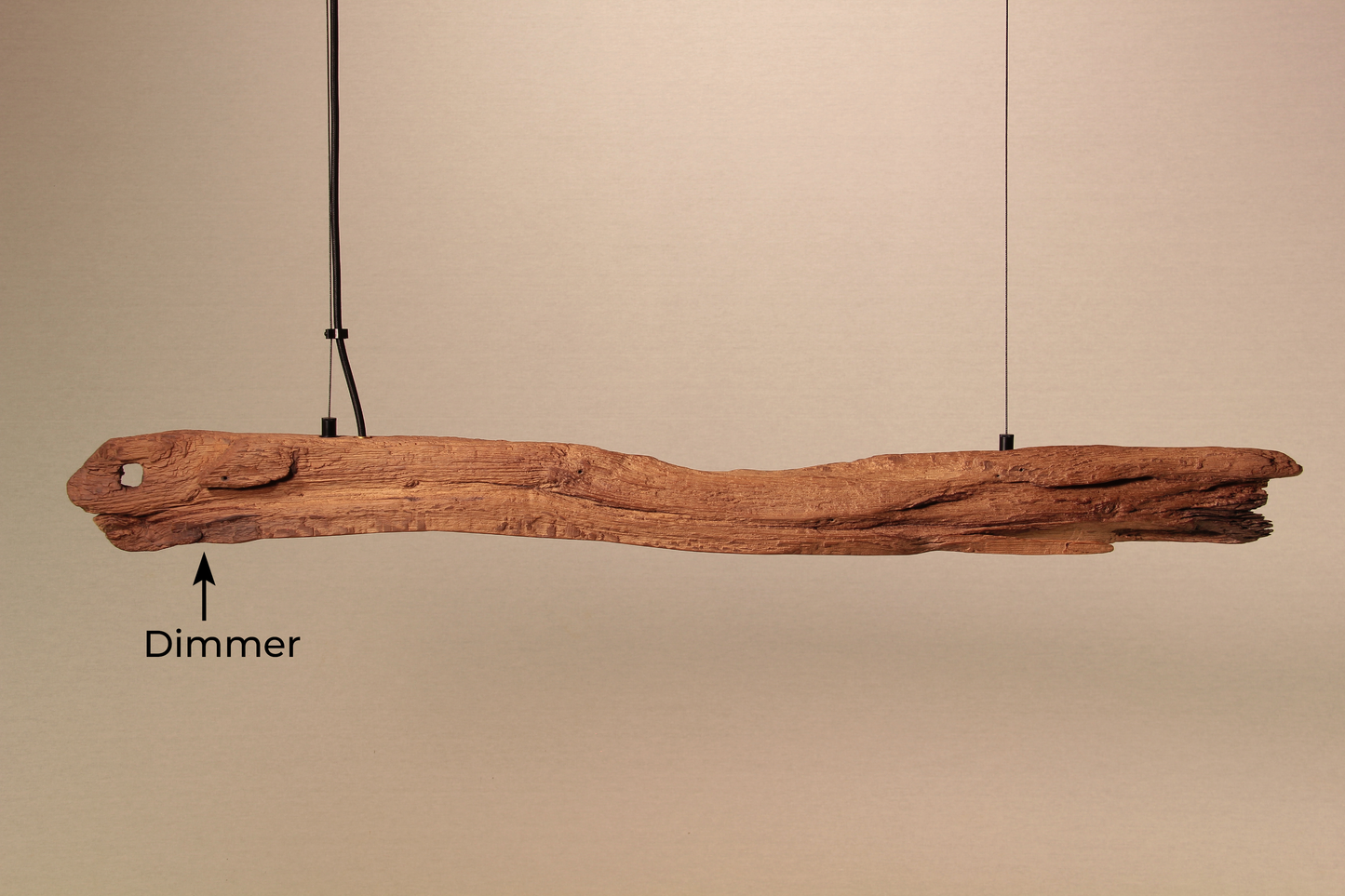 Dining table lamp / LED strip / 102 cm oak branch