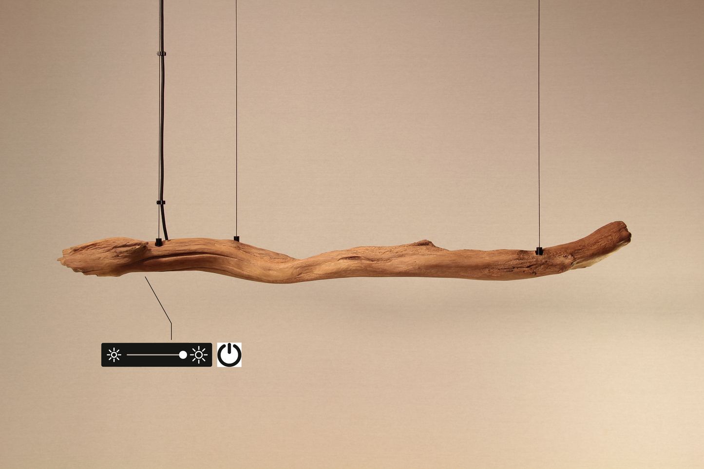 Dining table lamp / LED strip / 122 cm oak branch