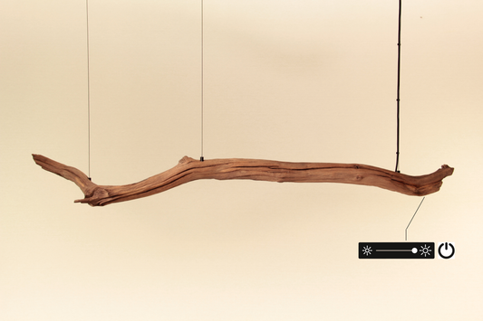 Dining table lamp - handmade unique piece - 163cm oak branch