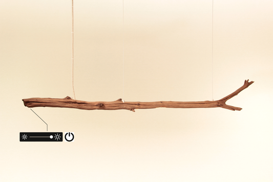 Dining table lamp - handmade unique piece - 159cm oak branch