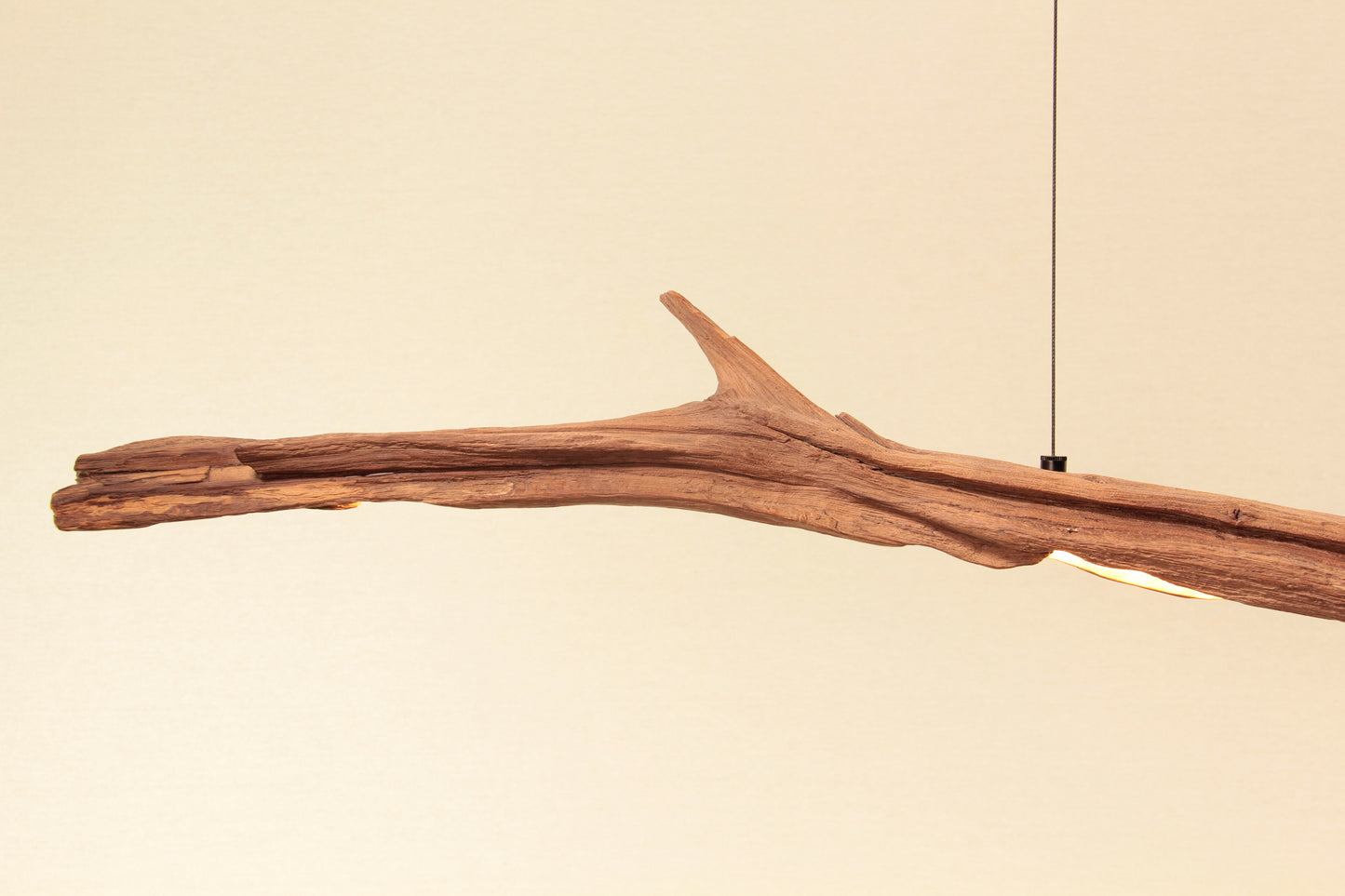 Esstischleuchte - handgefertigtes Unikat - 234cm Eichenast