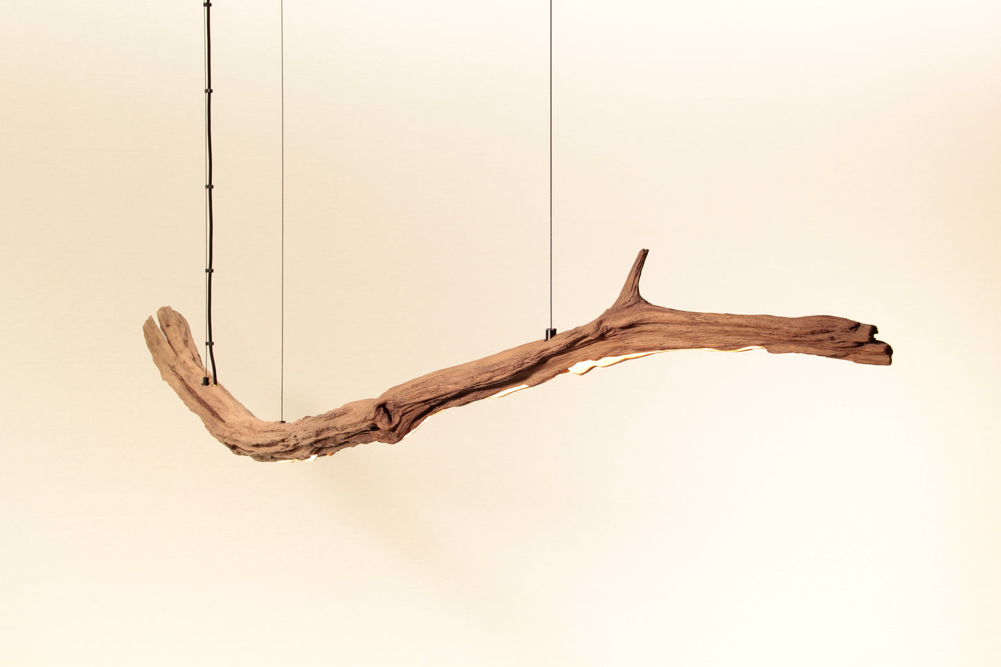 Esstischleuchte - handgefertigtes Unikat - 234cm Eichenast