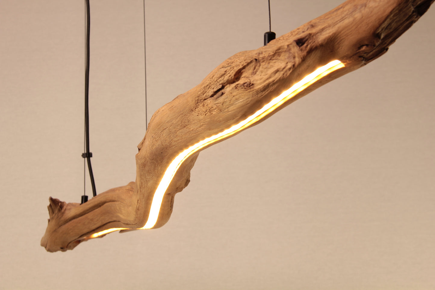 Dining table lamp / LED strip / 122 cm oak branch