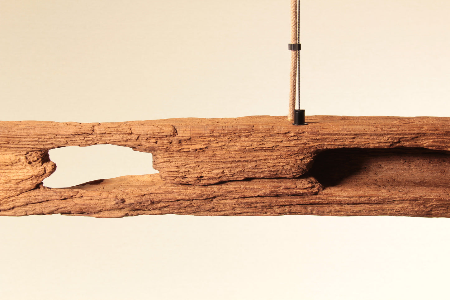 Lampe de table à manger - fait main pièce unique - 126cm poutre en chêne