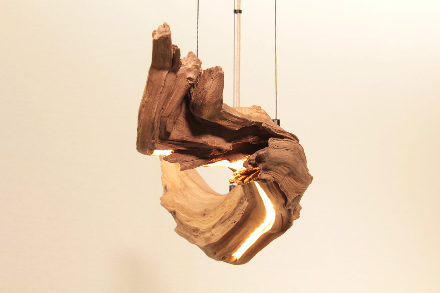 Lampada da tavolo da pranzo  - pezzo unico fatto a mano - ramo di quercia da 75 cm