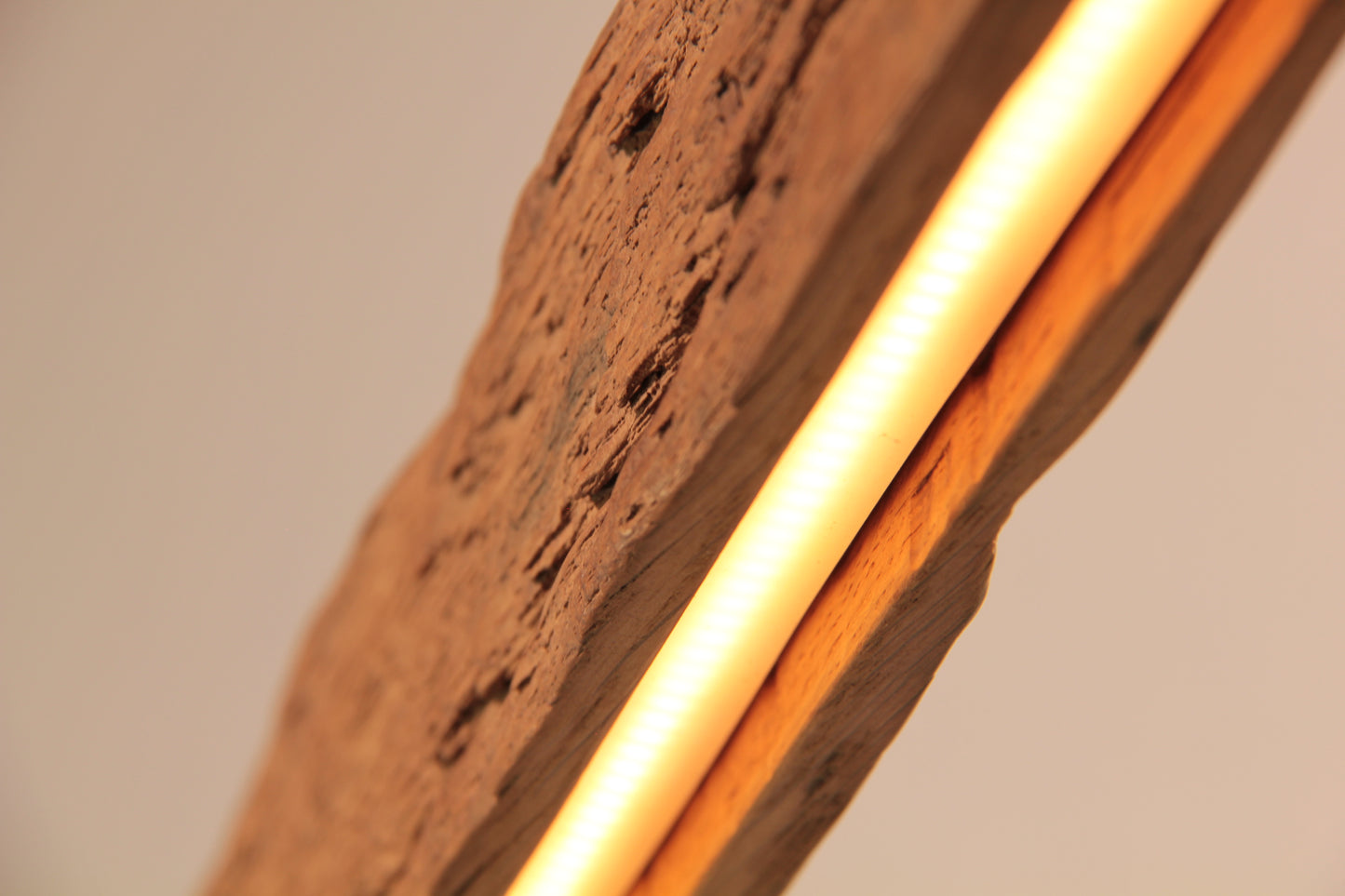 Lampada da tavolo da pranzo - pezzo unico fatto a mano - trave in rovere 120cm