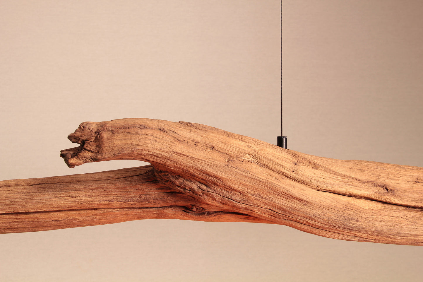 Lampada da tavolo da pranzo - pezzo unico fatto a mano - 155cm ramo di quercia