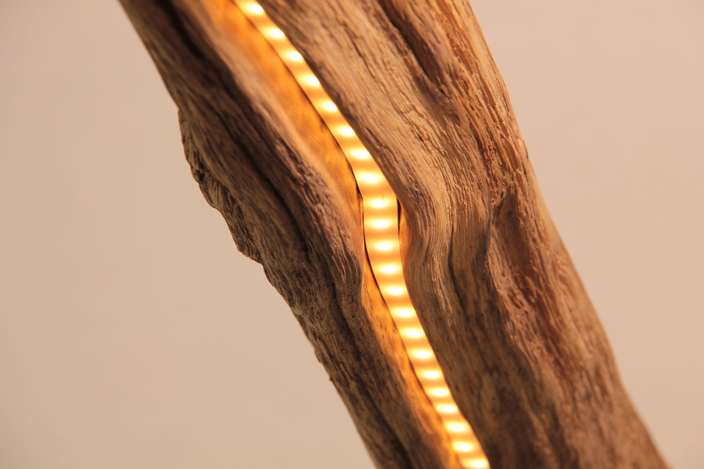 Lampada da tavolo da pranzo - pezzo unico fatto a mano - ramo di quercia di 184 cm