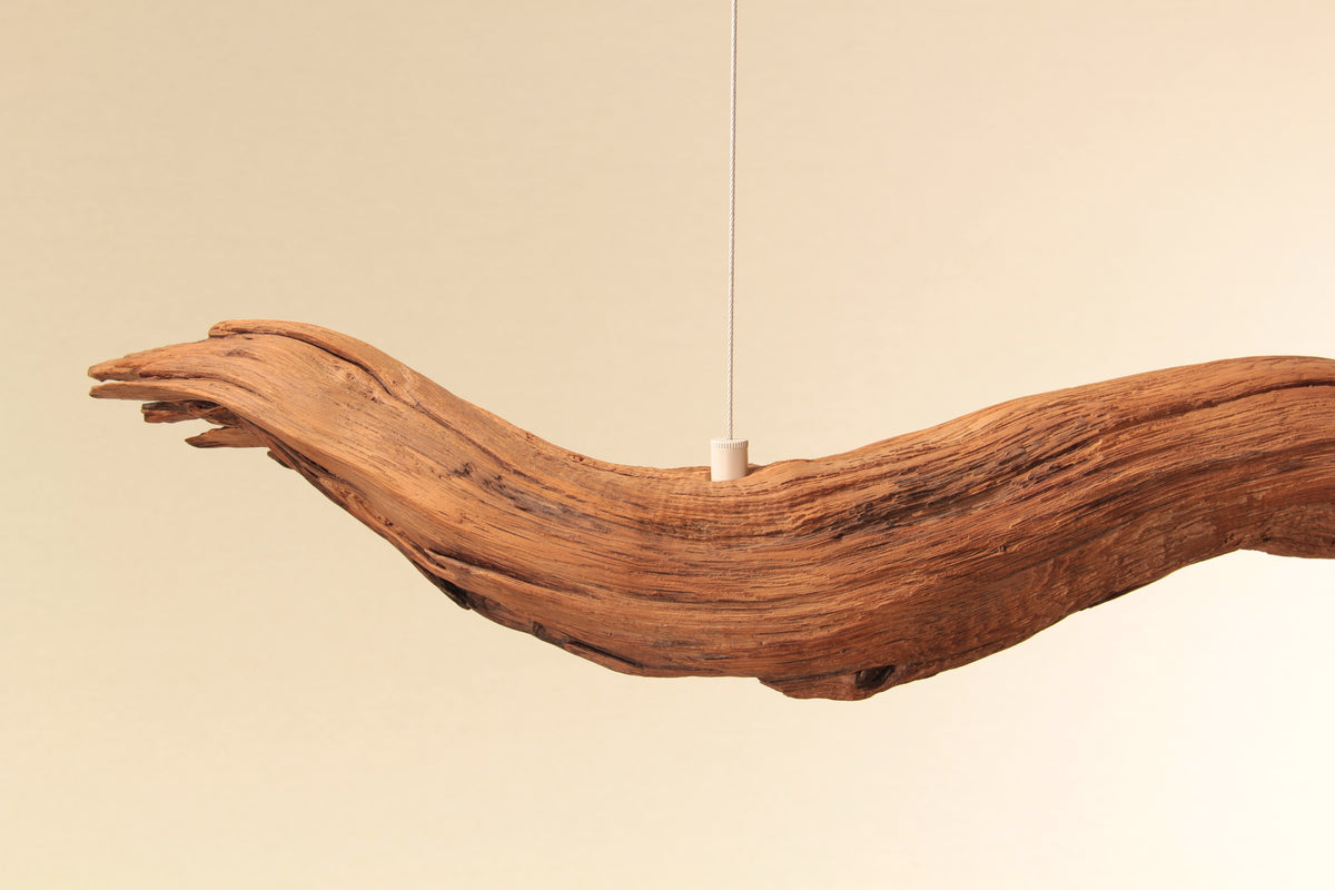 Dining table lamp - handmade unique piece - 80cm oak branch