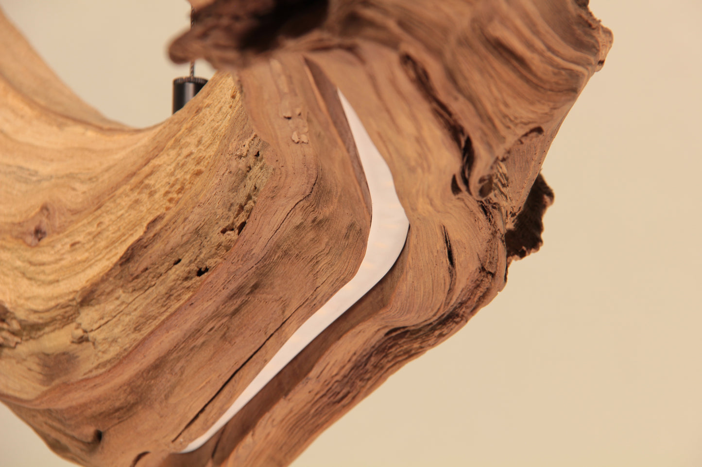 Lampada da tavolo da pranzo  - pezzo unico fatto a mano - ramo di quercia da 75 cm