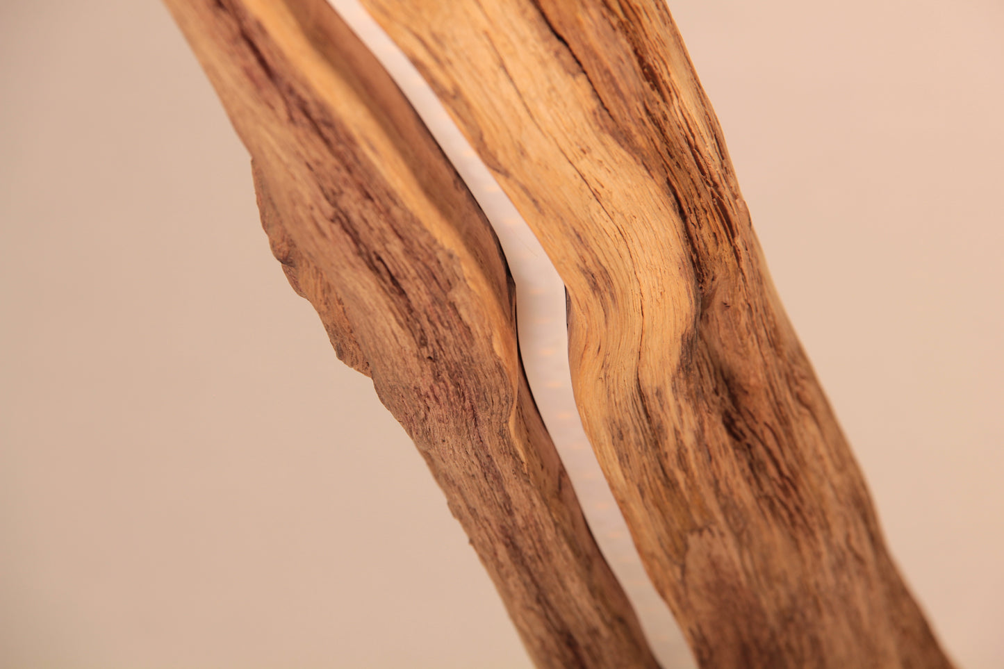 Lampada da tavolo da pranzo - pezzo unico fatto a mano - ramo di quercia di 184 cm