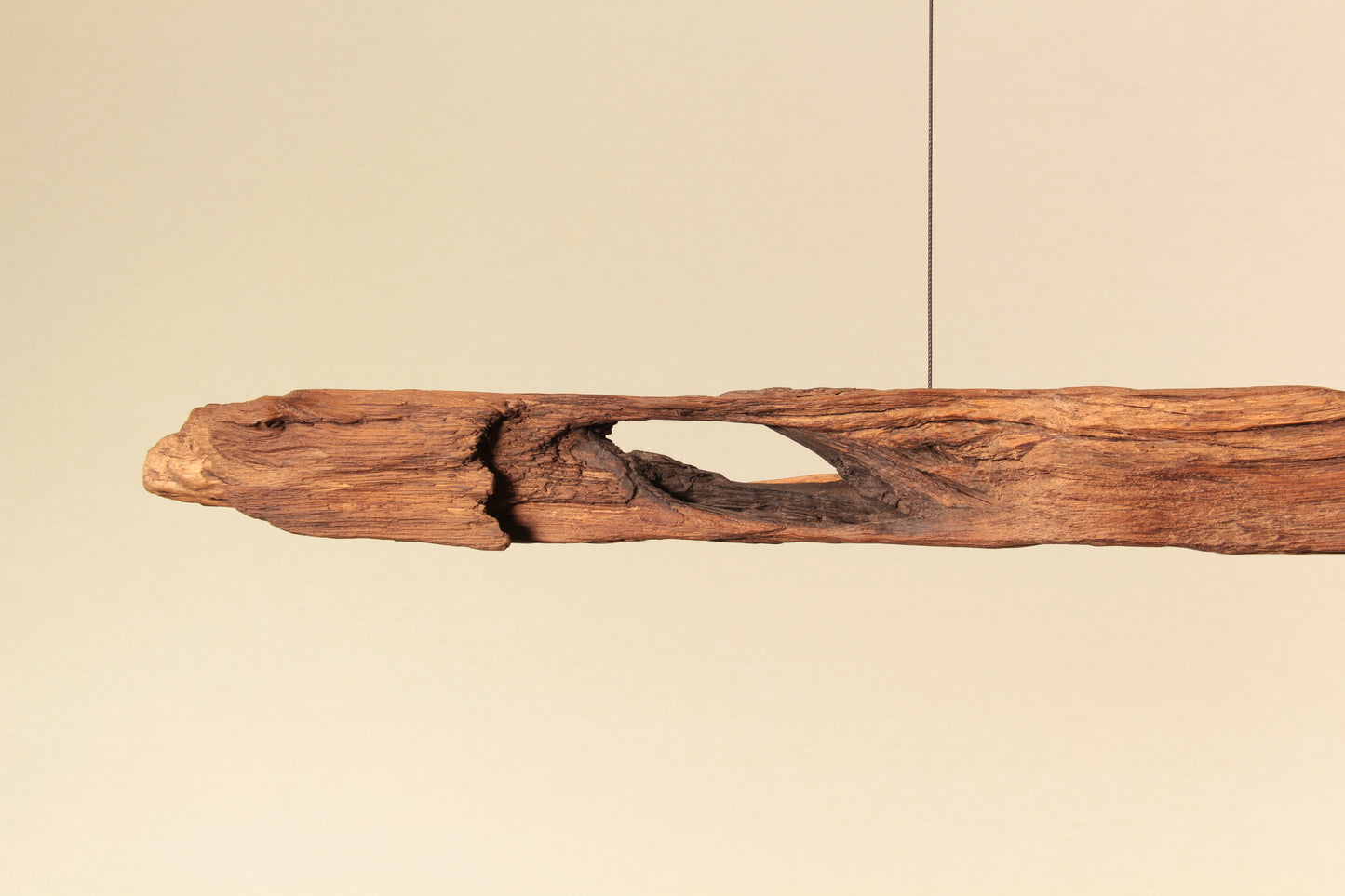 Esstischleuchte - handgefertigtes Unikat - 119cm Eichenbalken