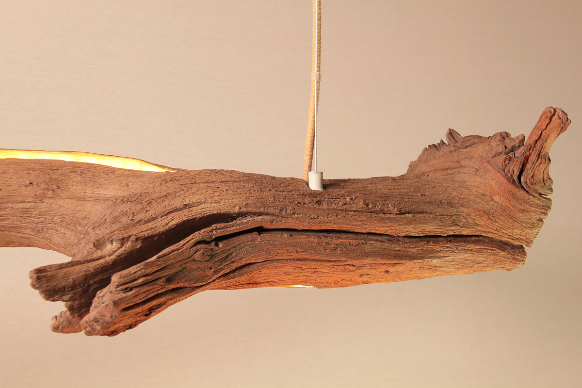 Dining table lamp / LED strip / 147 cm oak branch