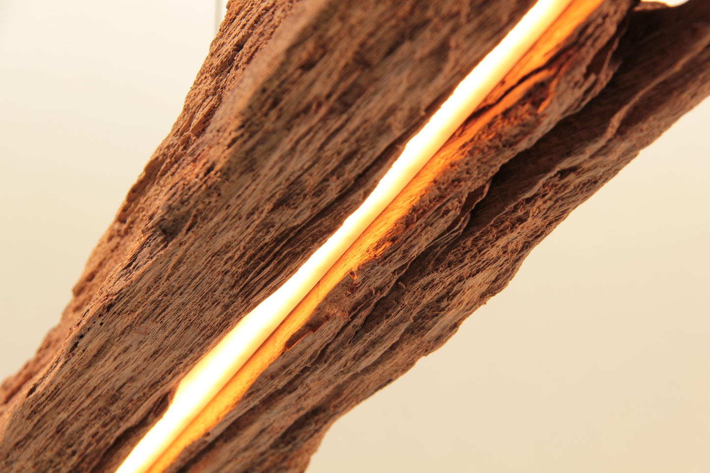 Dining table lamp - handmade unique piece - 175cm oak beam